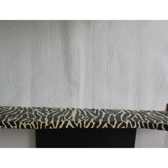 Zebra Print Custom Painted Small Shelf - Picture 9 of 10